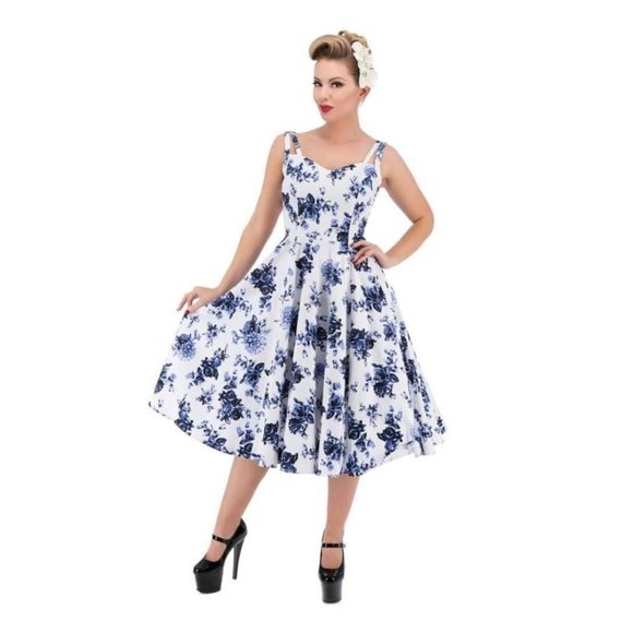 Blue Rose Swing Dress - Picture 2 of 5